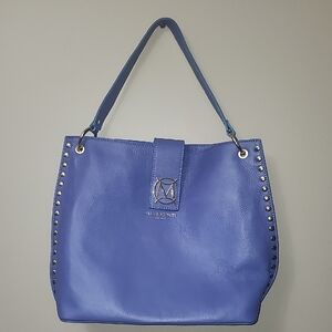 Massimo Contti Milano Leather Stud-Trim Shoulder/ crossbody tote bag